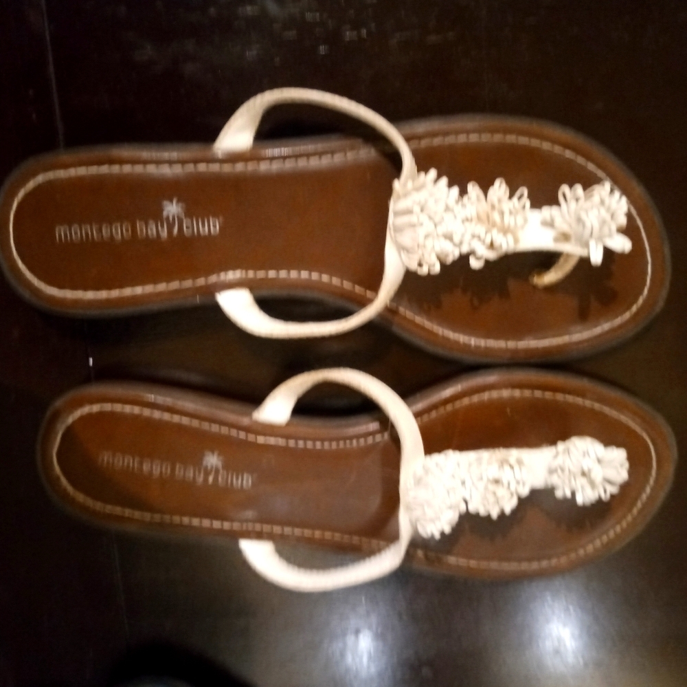 White sandals